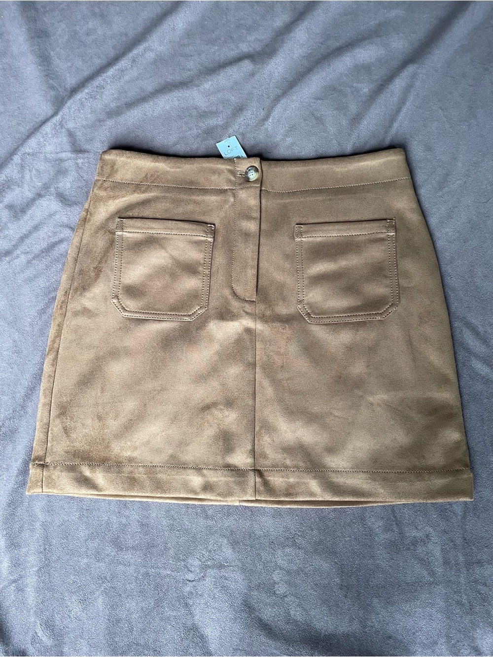 Loft Womenβs Suede Brown Mini Skirt Size 10